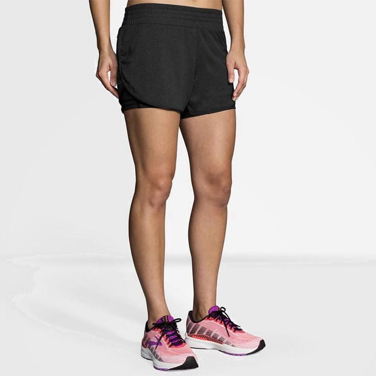 Brooks Rep 3 2-In-1 Calcoes De Corrida Mulher Cinzentas (69542JWYQ)